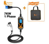 feyree Type2 7KW 32A Caricatore EV portatile monofase Cavo da 5 m Corrente regolabile EVSE Wallbox Scatola di ricarica per caricabatteria per auto elettrica