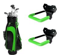 FEYRUN Gancio da parete per sacca da golf, 2 ripiani portaoggetti perfetti per l'organizzazione del garage, organizer salvaspazio da appendere (nero)