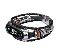 Feysentoe Cinturino per XiaoMi Mi Band 5/6 Cinturino di Ricambio(nero + argento)