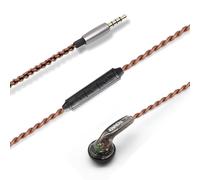 Fezzlo Iris(FAAEAL) - Auricolari con microfono 2.0, con telecomando e microfono, auricolari da 3,5 mm, bassi pesanti, con suono puro e caldo, isolamento acustico, colore: grigio con microfono