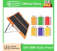 FF Flashfish 18V 60W Pannello solare pieghevole Caricatore solare portatile con uscita CC USB-C QC3.0 per telefoni Tablet Centrale elettrica