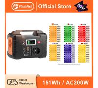 Stazione di alimentazione portatile Flashfish E200, batteria LiFePO4 da 200 W 151 Wh, uscite CA/CC/USB, onda sinusoidale modificata, ricarica multipla E200