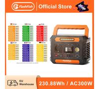 FF FlashFish Centrale Elettrica Portatile 300W AC Generatore Solare 230.88Wh Batterie Al Litio Illuminazione Alimentazione Batteria Esterna RV