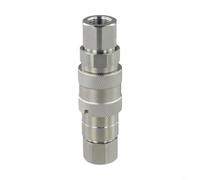 FF Flat Hydraulic Quick Coupling Set NPT 1/4 Steel Stainless Steel Hydraulic Quick Coupler NPT 3/8 Valve White Zinc Hydraulic Quick Connect Set NPT 1/2 NPT 3/4 Flat Face Hydraulic Coupling Kit((G3/8))