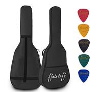 ffalstaff Borsa per Chitarra Classica 4/4 in Nylon con Tracolla uso Zaino e Tasca Porta Accessori 5 Plettri in Omaggio - Nero