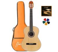 ffalstaff C40 Chitarra Classica 4/4 top in abete massello, fondo e fasce in sapele, tastiera e ponte in palissandro, binding in ABS bianco, con borsa colorata, plettri e muta