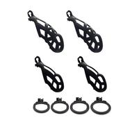 FFBHBLD 3D Penis Cage Chastity Belt Breathable Set with 4 Cock Rings Men's Chastity Device Fetish SM Bondage Sex Toy,L