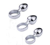 FFBHBLD Butt Plug Anale in Acciaio Inossidabile con Anello per Dito Anale Masturbazione Vaginale Dildo Anale in Metallo Tunnel Anale Doccia Anale Bondage Ano SM Giocattolo Erotico per Donne Uomini