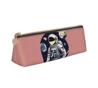 FFCVZAA Astuccio portapenne con stampa astronauta sulla luna, per scuola, università, ufficio, ragazzi e ragazze, materiale per lo studio