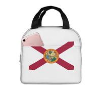 FFCVZAA Bandiera della Florida Stampa Impermeabile Facile Pulizia Isolata Borsa Pranzo Scuola Studente Pacchetto Pasto Bevanda Snack