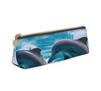 FFCVZAA Delfini nel mare Stampa Convenienza Matita Astuccio Penna Sacchetto Scuola College Ufficio Ragazzi Ragazze Studio Forniture