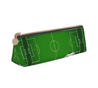 FFCVZAA Green Grass Field Soccer Playground The Ball Stampa Convenienza Astuccio portapenne Scuola College Ufficio Ragazzi Ragazze Studio Forniture