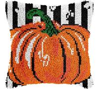 FFDONGTEGO Kit Fai da Te Cuscini con Chiusura a Gancio,zucca,Cuscini con Gancio di Chiusura 43X43cm,Kit di Ganci a Chiusura per Cuscino per Adulti