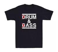 fffresttv Drum & Bass Rum & Ass Funny Quote Joke Gift Vintage Men's Short Sleeve T-Shirt Black L