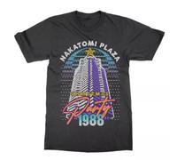fffresttv Nakatomi Plaza Party 1988 Christmas Jumper t-Shirt Funny Die Hard Present Gift Grey M