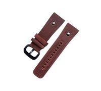 FFHAO Cinturino classico in vera pelle da 28 mm con rivetto per cinturino orologio da sette venerdì, nero e marrone, 28mm, Agata