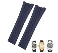 FFHAO Cinturino in gomma in silicone per Patek Philippe PP 5711 5712G Nautilus Wristband 25mm Nero Blu Marrone Cinturino Sportivo Uomo, 25mm, agata