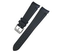 FFHAO Cinturino in gomma siliconica con estremità curva 22 mm 20 mm per cinturino Tudor Black Bay 41 mm Pelagos 42 mm 1958 blu sportivo, 22mm, agata