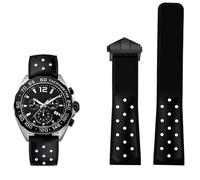 FFHAO Cinturino in Silicone Traspirante da 22 mm per TAG heuer F1 CAZ201 WAZ2113 CAZ1010 Series Cinturino per orologio in gomma morbida fibbia pieghevole, 22mm, agata