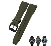 FFHAO Cinturino in tessuto di nylon per orologio IWC Big Pilot IIW388002 Spitfire da 22 mm e 21 mm, in tela verde, per bracciali sportivi, 22mm, agata