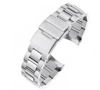 FFHAO Cinturino per orologio in acciaio inossidabile con estremità curva per Longines master Conquest HydroConquest L3.642.4 L3.781.4 Accessori per bracciale 21MM, 21mm, agata