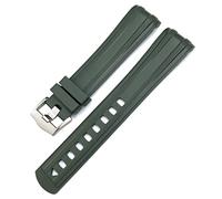 FFHAO Cinturino per orologio in gomma fluoro curvo da 19 mm, 20 mm, 21 mm, adatto per orologio Omega Speedmaster Moon Seamaster 300 AT150 Soft Bracelet, 20mm, Agata