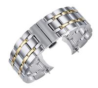 FFHAO Cinturino Per Orologio Tissot T035 T035407 T035439 Bracciali di Lusso Fibbia Pieghevole In Acciaio Inox Accessori Per Orologi Parti, 18mm, agata