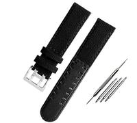 FFHAO Il cinturino in pelle di tela è adatto per orologio Hamilton Khaki field H68201993 H7060596 per cinturino Seiko da 20 mm con fibbia da 22 mm, 22mm, Agata