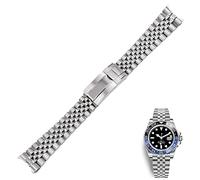 FFHAO Jubilee - Cinturino di ricambio per orologio da polso, in acciaio inox, con chiusura a ostrica per Rolex GMT Master II Date, 20 pezzi, For GMT II(20mm), Agata