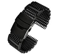 FFHAO Per iwc cinturino maglia in acciaio inox cinturino 20mm 22mm 316L bracciale in acciaio inossidabile per omage cinturino da polso metallo milano band, 20mm, agata