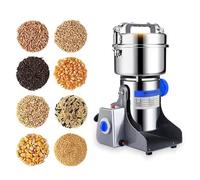 FfiMe Macinacereali Elettrico da 450g, Macinaspezie per Erbe, Maglia 70-300, Motore Commerciale in Acciaio Inossidabile da 2200W con Protezione da Sovraccarico per Erbe, Spezie, Noci, Cereali