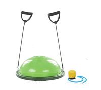 FMYBB70E Half Balance Ball with Rope (diametro 60 Cm) + Pompa | Palla Con Elastici Per Home Fitness, Pilates, Yoga, Palestra, Ginnastica | Allenamento Equilibrio, Forza, Stabilità e Resistenza (Verde)