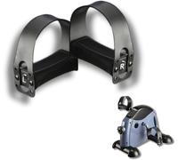 COPPIA PEDALI NERI 9/16" ANTISCIVOLO REGOLABILI IN PLASTICA PER CYCLETTE SPIN BIKE