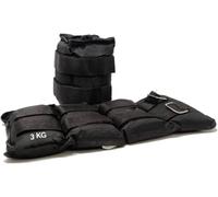 FFitness Coppia Pesi per Caviglie e Polsi da 3 Kg Regolabili a Strappo