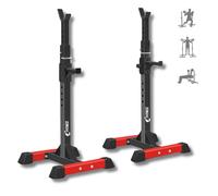 FFitness COPPIA RASTRELLIERE SQUAT RACK PORTABILANCIERE PESI MULTIFUNZ