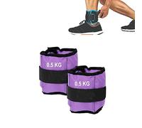 FFitness Pesi per Polsi e Caviglie (2 x 0.50 kg) Wrist/Ankle Weights con Cinturino Regolabile a Strappo