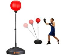 FFitness PUNCHING BALL BAMBINI ADOLESCENTI CON BASE RIEMPIBILE E ASTA REGOLABILE | SACCO BOXE PUGILATO ALLENAMENTO