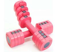 Set Manubri Regolabili Set 2 Pesi da 1 a 2,5 Kg Dumbbell 4 in 1 Attrezzatura Fitness Palestra Casa Allenamento (Rosa)