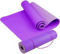 Tappetino Yoga Palestra Pilates 183 x 61 x 0,6 cm Superficie Antiscivolo Tappeto in TPE Ecologico da Ginnastica Aerobica (VIOLA)