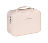 FFKQHCF Nuova borsa per il trucco staccabile: spaziosa, premium, multiuso, design minimalista, Crema Albicocca, Minimalismo urbano
