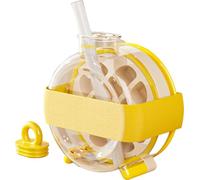 FFKQHCF Vassoio creativo per cubetti di ghiaccio No-Touch, stampo in plastica a rilascio facile per congelamento rapido a casa, vassoio per ghiaccio per piano di lavoro e frigorifero (giallo limone)