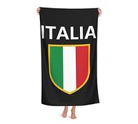 FFLSDR Telo Mare Italia Bandiera Italiana Italia Telo da Bagno Grande in Microfibra per Adulti Coperta da Spiaggia Assorbente ad Asciugatura Rapida 80X130CM