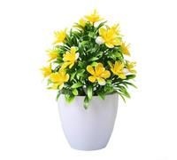 FFor aux Fiore in vaso PlFor FeFor PlFor PlFor astic Roses per interni Spazi Senza MFor aintenFor o WFor atering (giallo)