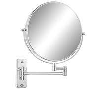 FFowcye Specchio cosmetico da 9 pollici con ingrandimento, specchio da trucco da 1/10x, montaggio a parete, specchio da barba double face, specchio ingranditore per bagno, spa e hotel.