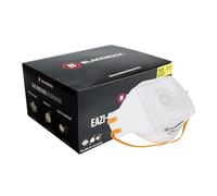 FFP2 Maschera facciale confezione da 20 - Respiratore piatto pieghevole monouso certificato EN149 CE - 3 strati di filtraggio contro le particelle sospese nell'aria, valvola di espirazione