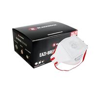 FFP3 Maschera facciale confezione da 20 - Respiratore piatto pieghevole monouso certificato EN149 CE - Filtrazione avanzata a 3 strati di particelle, vapori e fumi - Valvola di espirazione