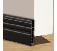 FFPMYF 3 m (ritagliabile fino a 3 x 1 m, extra spessa, paraspifferi per porte, autoadesivo, per isolamento acustico, protezione dal vento, dalla polvere, mantiene il calore nella stanza (nero-3 m)