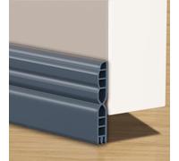 FFPMYF Guarnizione extra spessa per porte, paraspifferi per porte, autoadesivo, per isolamento acustico, antivento, antipolvere, mantiene il calore nella stanza (grigio 1 m)