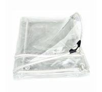 Ffsaacol PVC Telo Trasparente Occhiellato Impermeabile, Telone Trasparenti Antipioggia Copertura, Plastica Telone per Esterno, Veranda, Gazebo e GiardinoClear, 3x5m/9.8x16.4ft