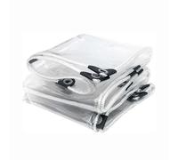 Ffsaacol Telo PVC Trasparente, Telo Copri Piscina, telone occhiellato Impermeabile Esterno con Occhielli, per Giardini Terrazze Balconi Automobili Piante Serre, TettoieClear, 3x5m/9.8x16.4ft